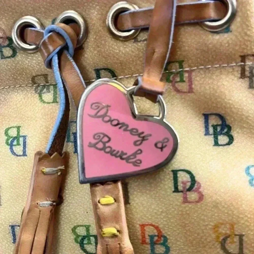 Dooney and Bourke Y2K tassel, rainbow, handbag, signature, retro, purse